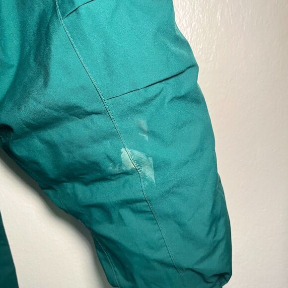 Eddie Bauer Down Jacket Coat Goose Winter Snow Long Hooded Vintage Green Men M - Picture 6 of 6